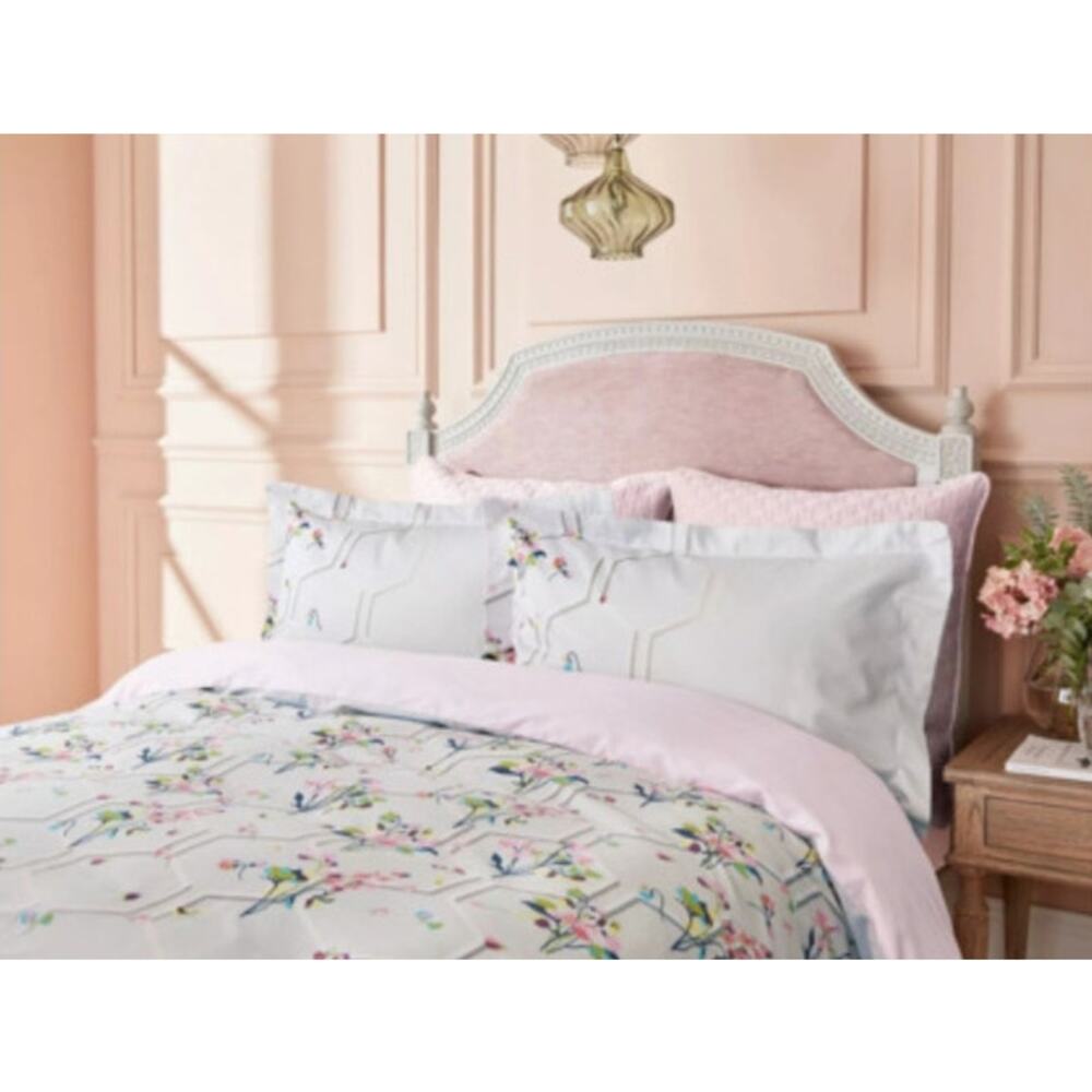 Ted Baker Peppermint Queen Duvet Cover Grey/Pink/Floral